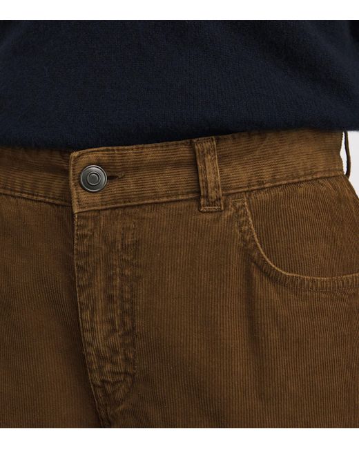 The Row Brown Eglitta Stretch-Cotton Jeans