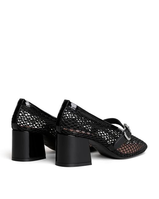 Alaïa Black Mesh Babies Pumps 55