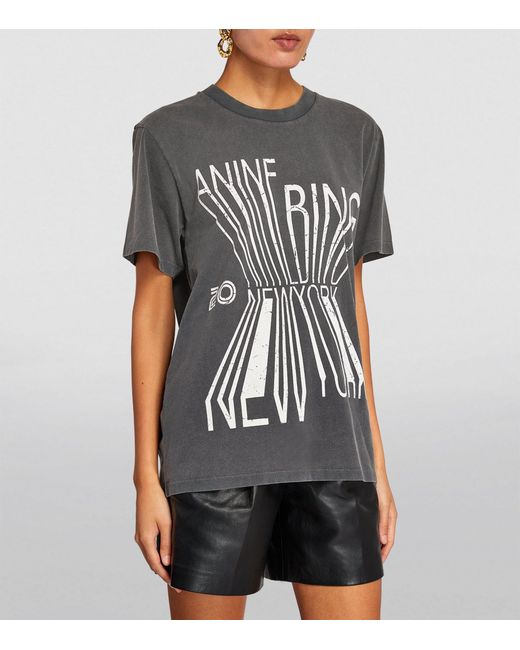 Anine Bing Black New York T-shirt