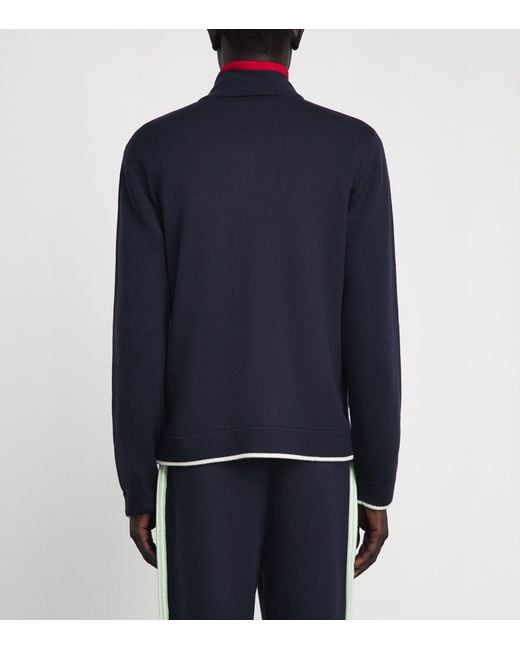 Casablanca Blue Merino Track Jacket for men