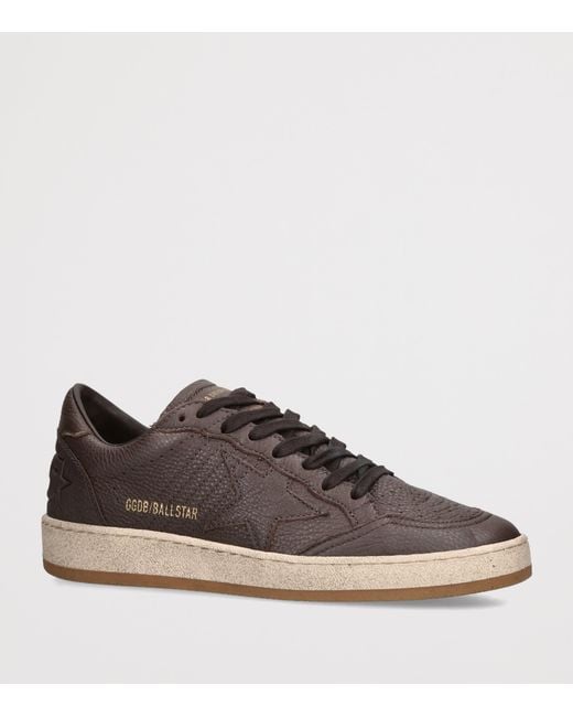 Golden Goose Deluxe Brand Brown Leather Ball Star Sneakers