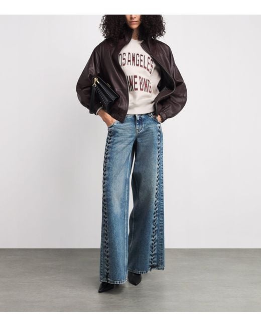 Anine Bing Pink Harry Shrunken Sweatshirt