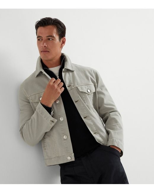 Brunello Cucinelli Gray Denim Jacket for men