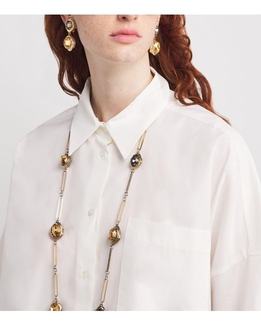 Weekend by Maxmara Metallic Embellished Clip-On Earrings