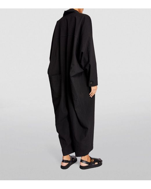 Issey Miyake Black Wool Ease Jumpsuit