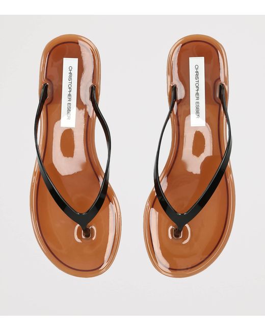 Christopher Esber Brown Jo Flip Flops