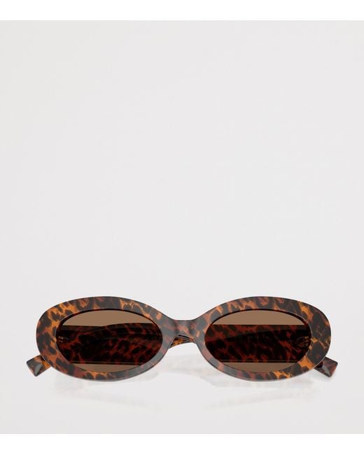 Dolce & Gabbana Brown Tortoiseshell Oval Sunglasses