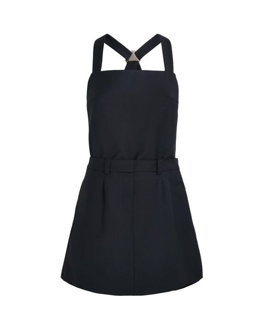 Maje Black Pinafore Mini Dress