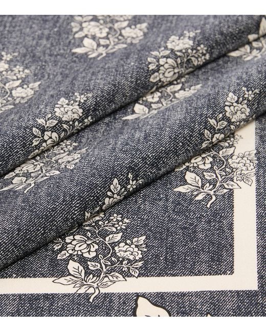 Weekend by Maxmara Black Silk Floral Print Scarf