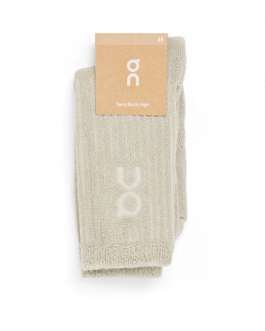 On Shoes Natural Terry High-Cut Socks