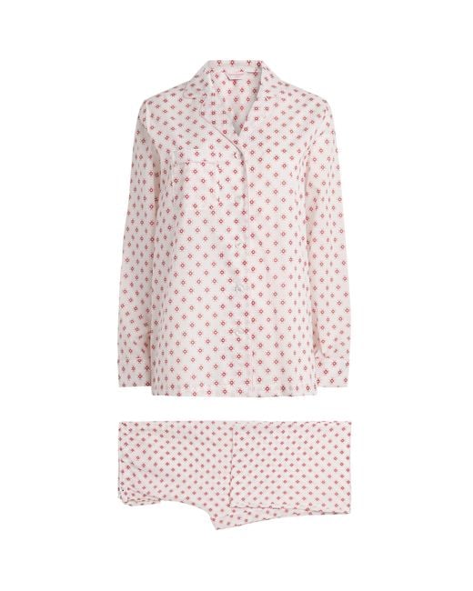 Derek Rose Pink Geometric Nelson Pyjama Set