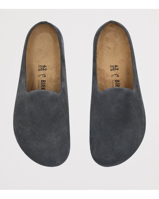 Birkenstock Gray Suede Amsterdam Wrapped Clogs for men