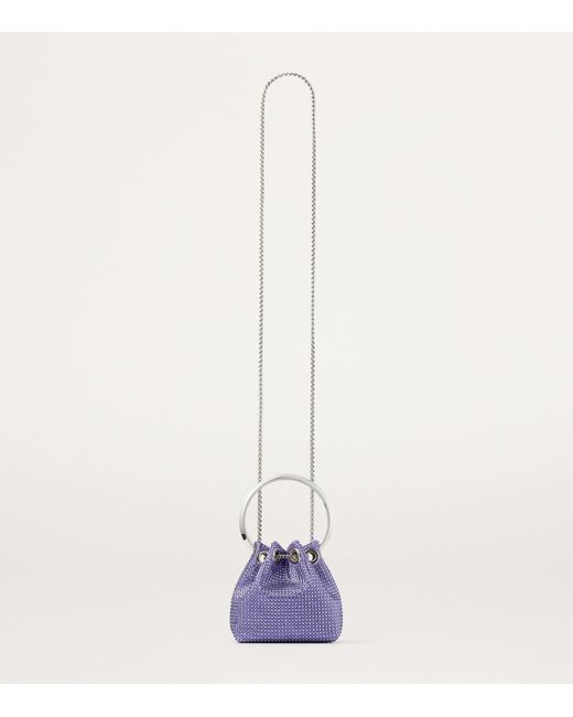Jimmy Choo Purple Micro Bon Bon Top-handle Bag
