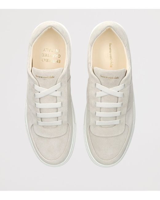 Born Outside White Suede Tono Sneakers for men