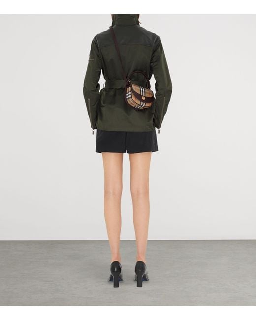 Burberry Black Mini Check Top-Handle Bag