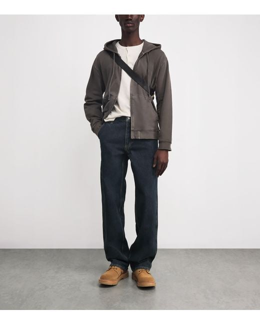 PAIGE Blue Utility-Detail Doheny Straight Jeans for men