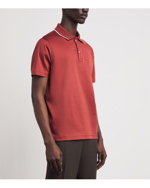 Paul & Shark Red X Kl Rahul Aqua Touch Cotton Interlock Polo Shirt for men