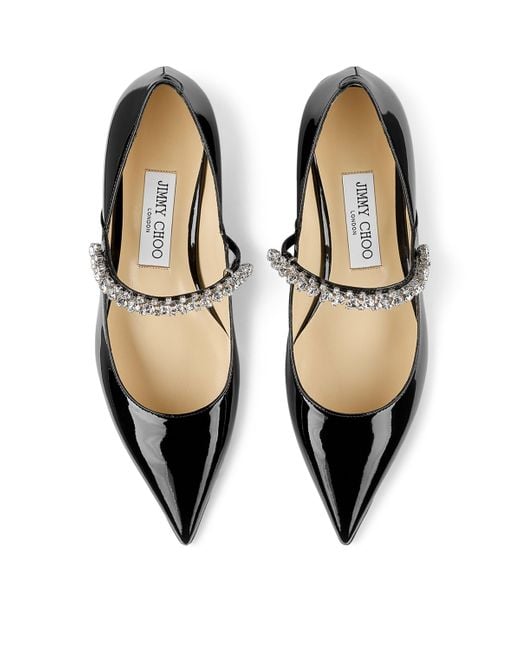 Jimmy Choo Black Bing 25 Patent Leather Ballet Flats