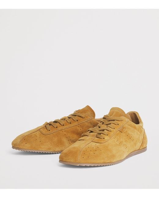 AMI Brown Suede Soft Sneakers for men