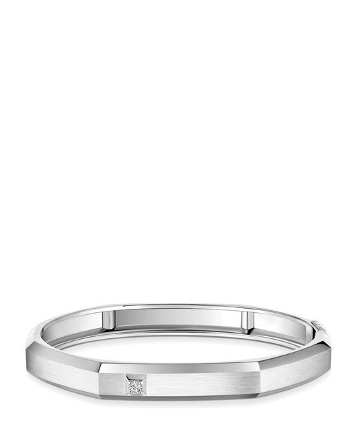 Messika White Moderniste Medium And Diamond Bangle