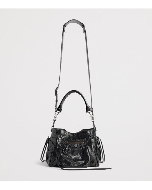 Balenciaga Black Lambskin Le City Shoulder Bag