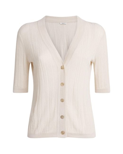 Joseph Natural Silk-Cotton Sens Cardigan