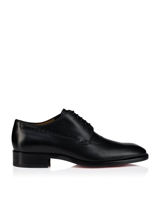 Christian Louboutin Black Sartoby Calf Leather Derby Shoes for men