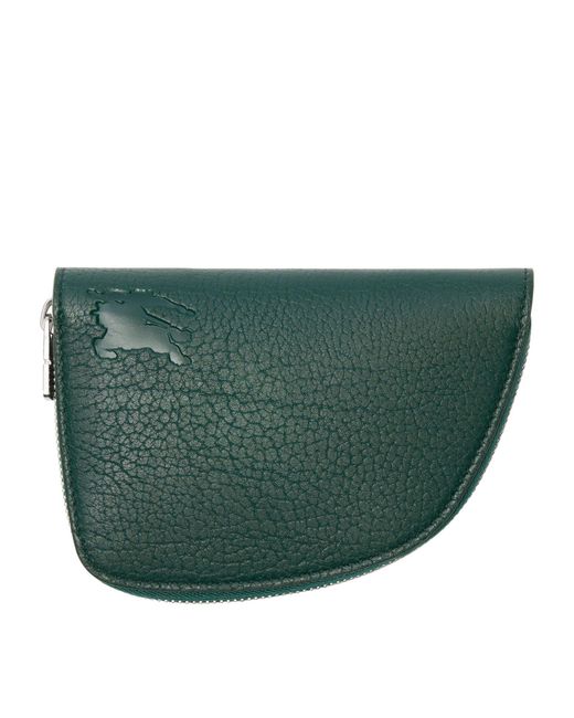 Burberry Green Medium Shield Zip Wallet for men