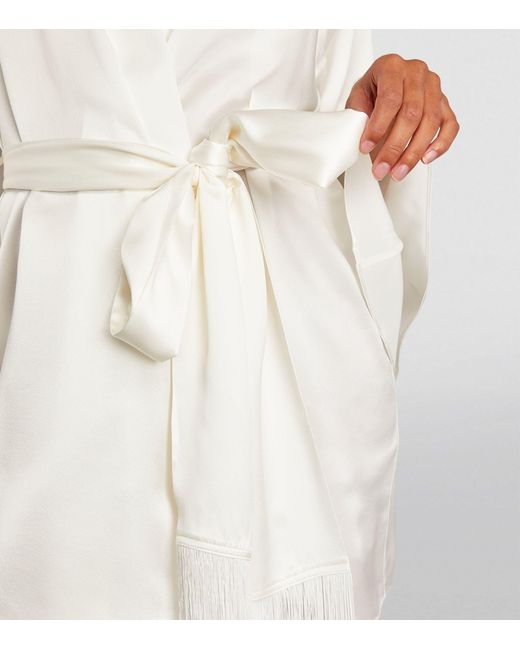 Kiki de Montparnasse White Fringed Kimono Robe