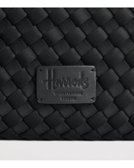 Harrods Black Neoprene Woven Pouch for men