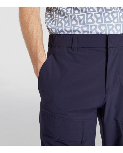 Bogner Blue Softshell Carlo Cargo Trousers for men