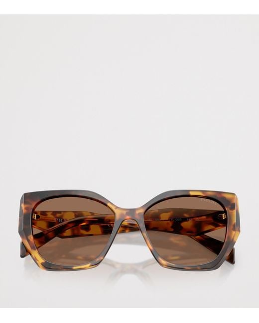 Prada Brown Tortoiseshell Pillow Sunglasses