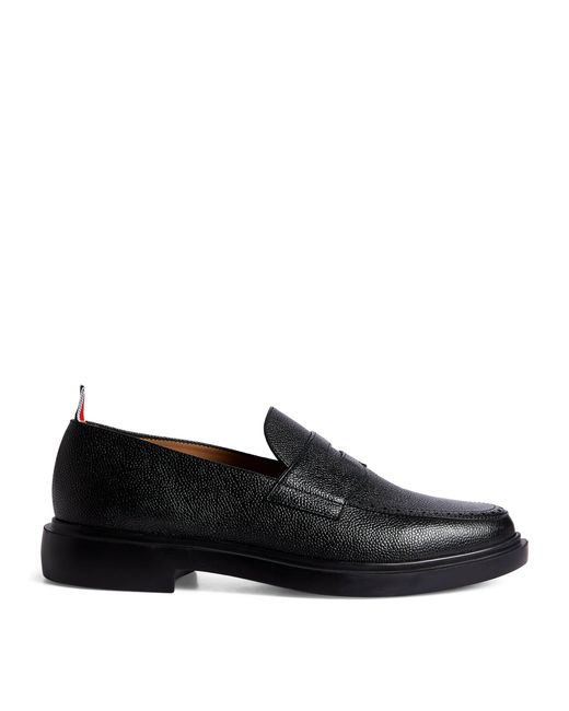 Thom Browne Black Leather Loafers for men