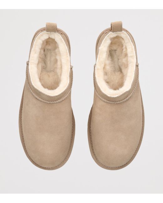 Ugg Natural Suede Classic Micro Boots