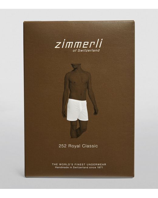 Zimmerli of Switzerland White 252 Royal Classic Boxers for men