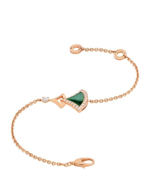 BVLGARI Metallic Diamond And Malachite Divas' Dream Bracelet