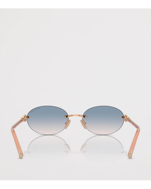 Tiffany & Co Blue Metal Oval Tf3104D Sunglasses