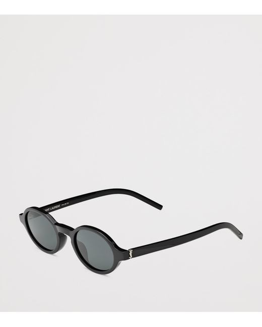 Saint Laurent Black Acetate Sl M161 Oval Sunglasses