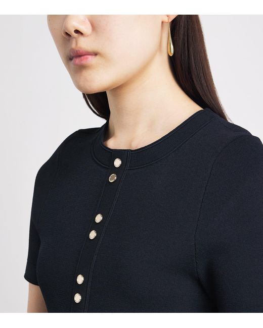 Sandro Black Ruffled Mini Dress