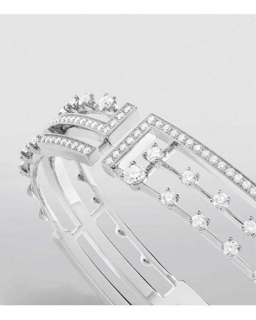 Marli New York Metallic Medium And Diamond Avenues Bangle
