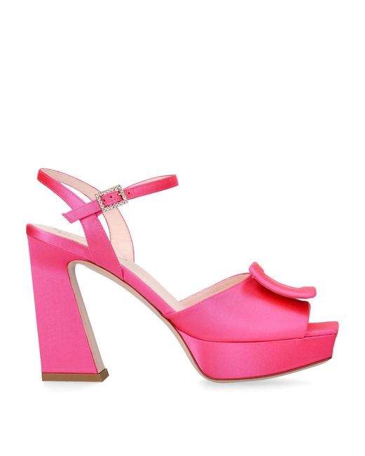 Roger Vivier Platform Sandals 100 in Pink | Lyst