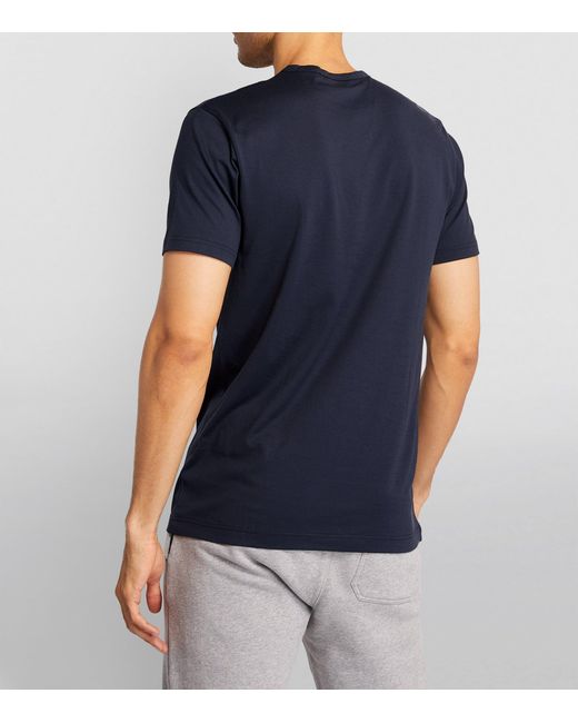 Sunspel Blue Supima Cotton Classic T-Shirt for men