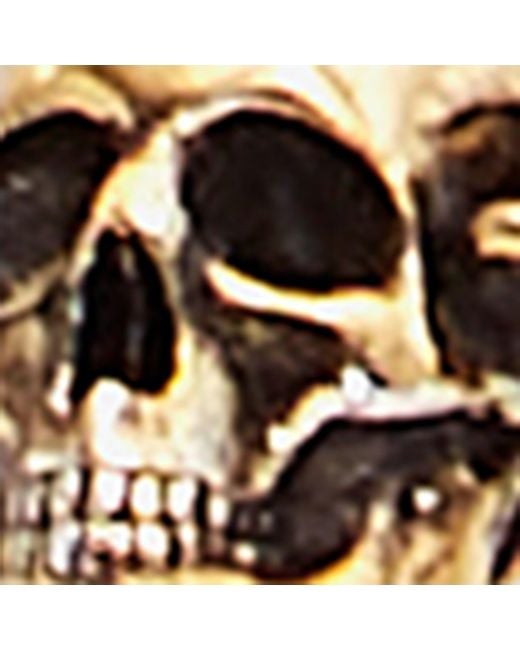 McQueen Metallic Faux Pearl And Skull Bracelet for men
