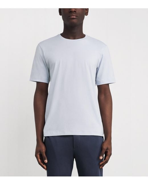 Hanro White Cotton Living T-Shirt for men
