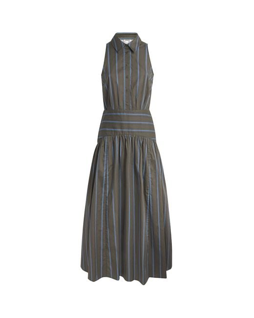 Staud Gray Cotton-Blend Romy Maxi Dress