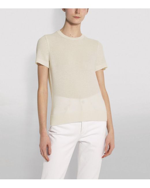 Theory White Cashmere Sweater Tee