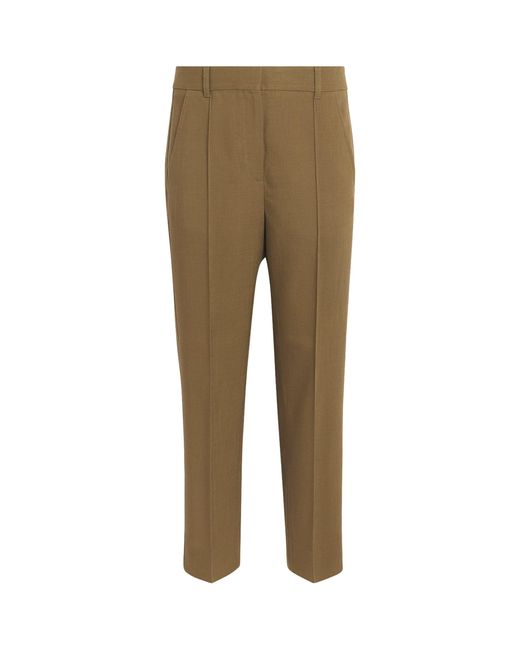 ME+EM Natural Slim Cropped Tailored Trousers