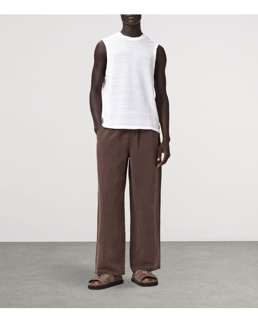 AllSaints White Organic Cotton Cove Tank Top for men