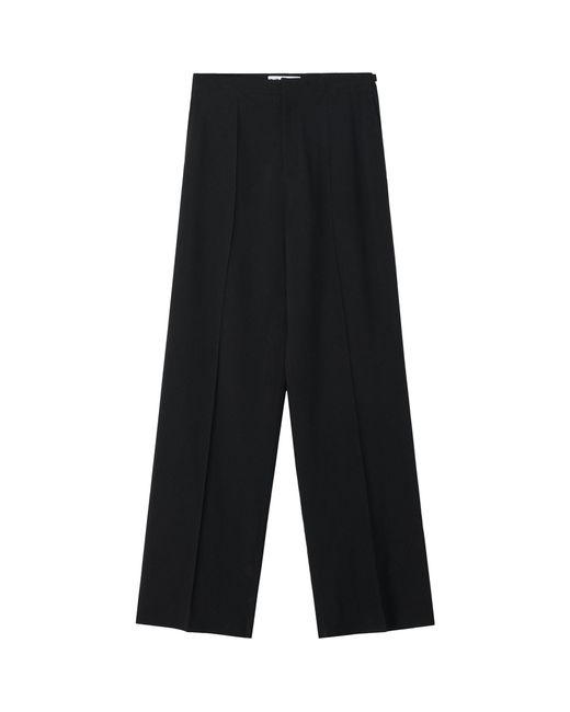 Loewe Black Wool Anagram Straight Trousers for men