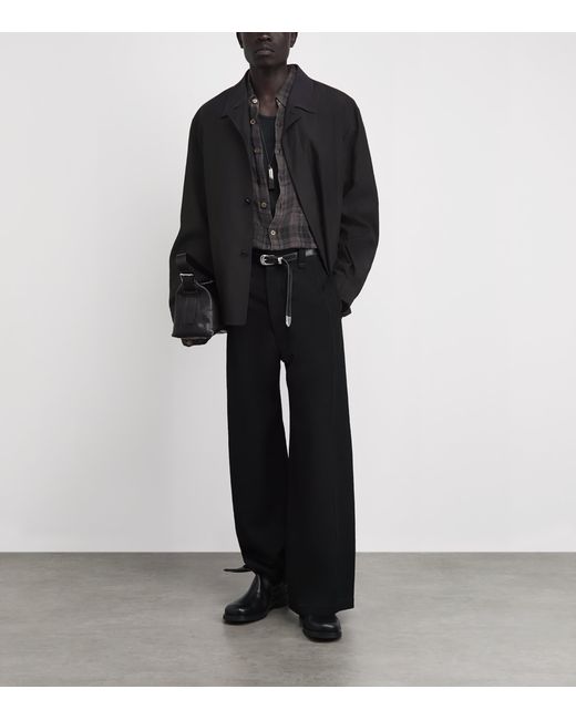 Our Legacy Black Linen-Blend Pack Blazer for men